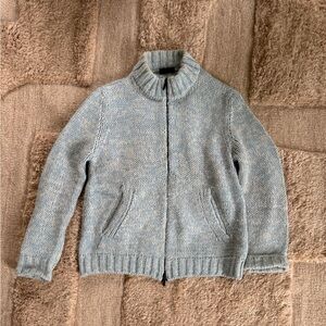 Blue and Grey zip-up sweater
